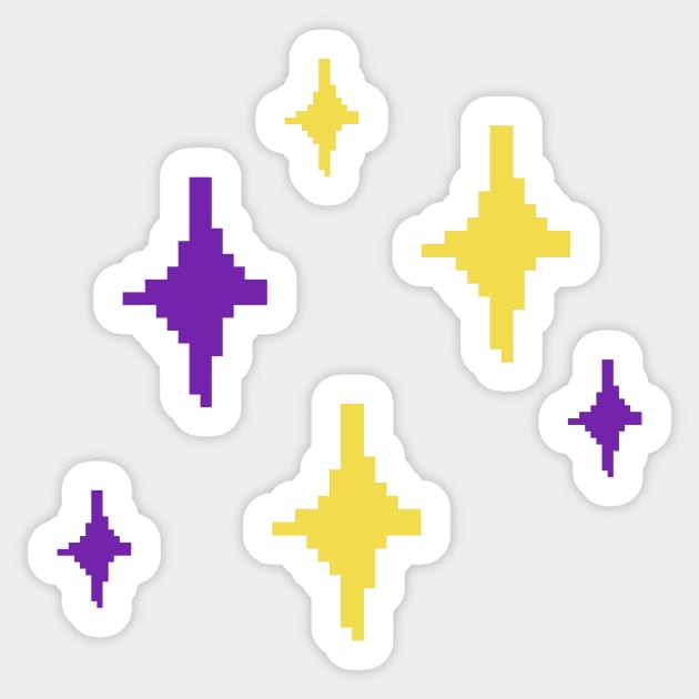 Intersex Pride Sparkles Pixel Art Sticker by christinegames